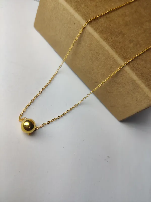 Gold_Brass_Premium_Plain_Gold_Polish_Ball_Pendent_For_Women