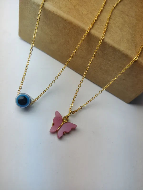 Pink_Brass_Premium_Acralyc_Butterfly_and_Evil_Eye_Pendant_Necklace_Combo_For_Women_(Pack_Of_2)