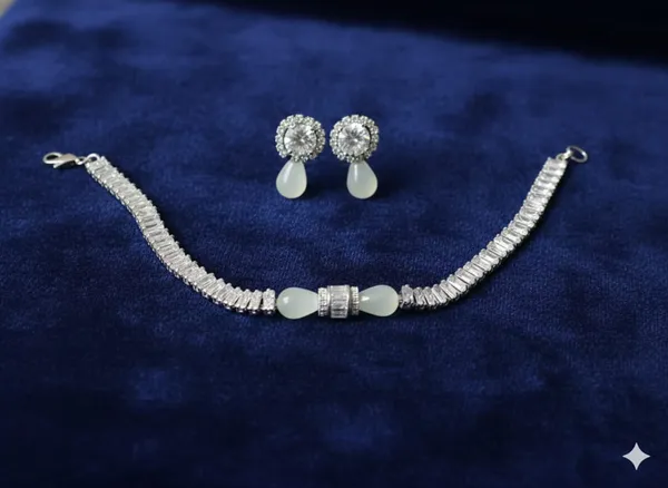 Silver_Brass_Necklace_set_For_women