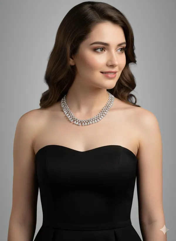 Silver_Brass_Necklace_set_For_women