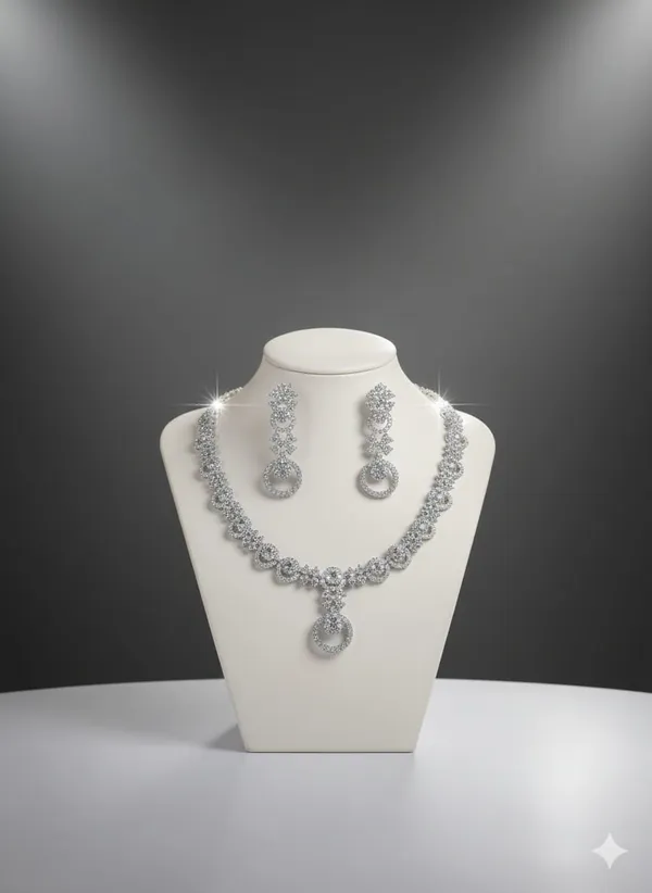 Silver_Brass_Necklace_set_For_women