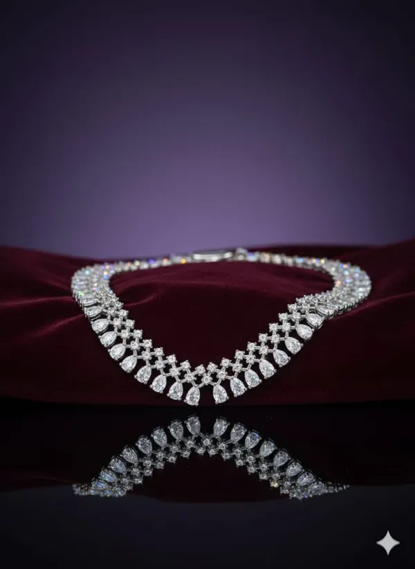 Silver_Brass_Necklace_set_For_women