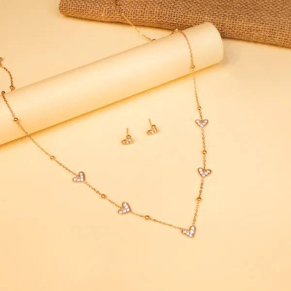 Heart_Charm_With_White_Stone_Necklace_Set