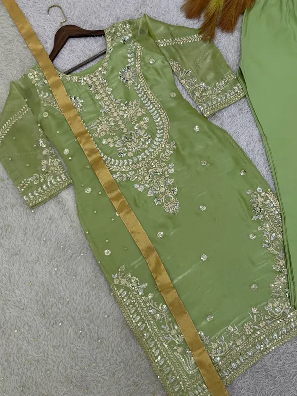 Pista_Green_Embroidered_Silk_Kurta_Set_with_Organza_Dupatta