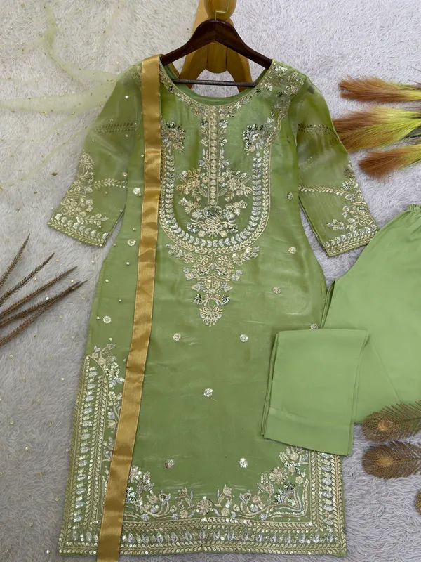 Pista_Green_Embroidered_Silk_Kurta_Set_with_Organza_Dupatta
