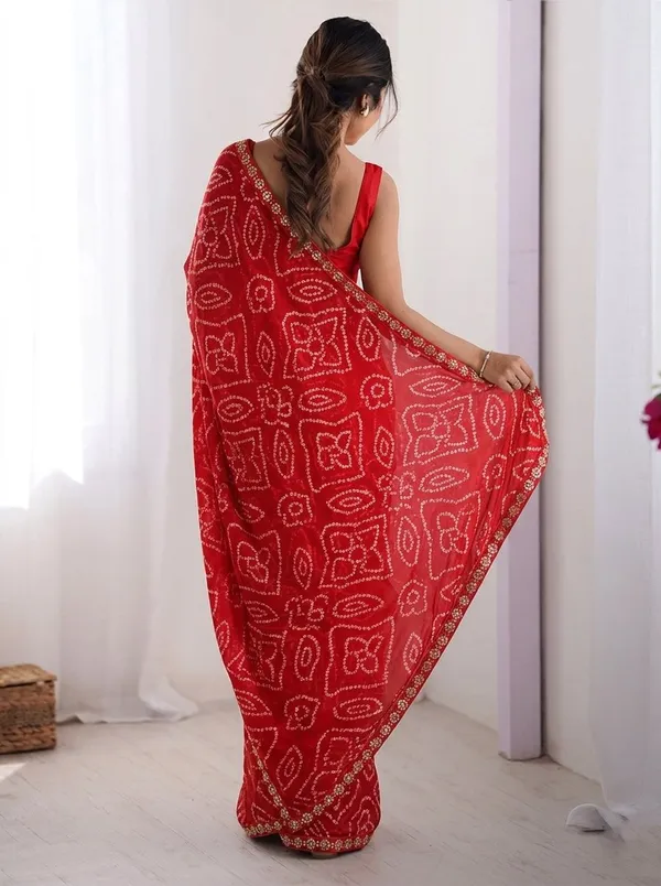Classic_Red_Bandhej_Georgette_Saree_with_Lace_Border