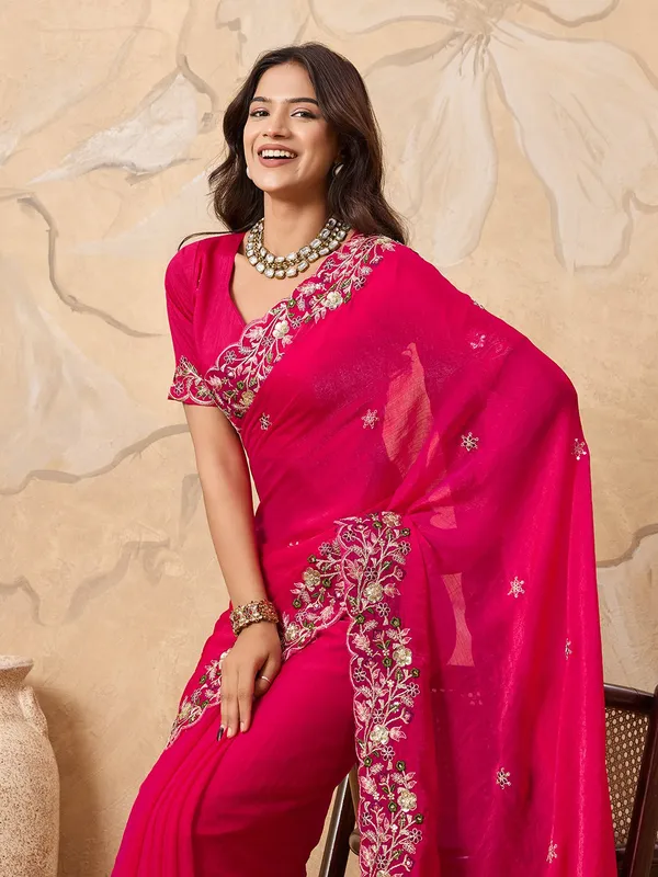 Pink_Party_Wear_Soft_Fendy_Chiffon_Saree_For_Women