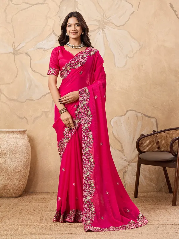 Pink_Party_Wear_Soft_Fendy_Chiffon_Saree_For_Women