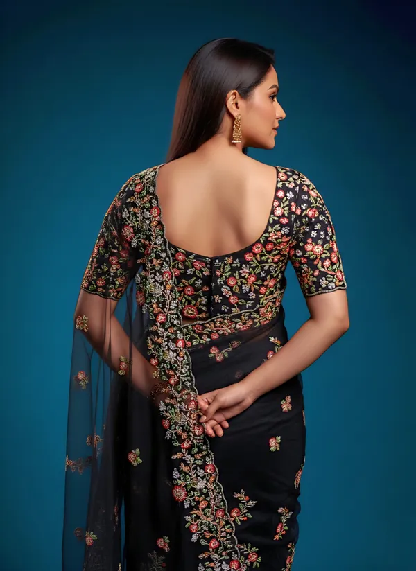 Sargam_Sarees_Midnight_Black_Party_Wear_Soft_Georgette_Saree_with_Heavy_Embroidery
