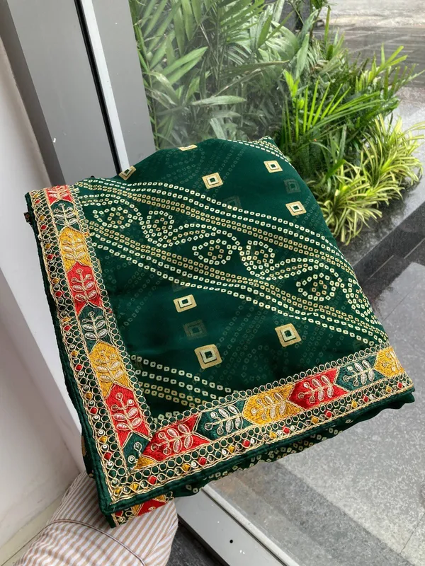Green_Saiyara_Bandhej_Sarees_For_Women