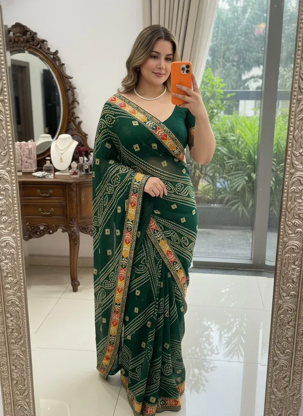 Green_Saiyara_Bandhej_Sarees_For_Women