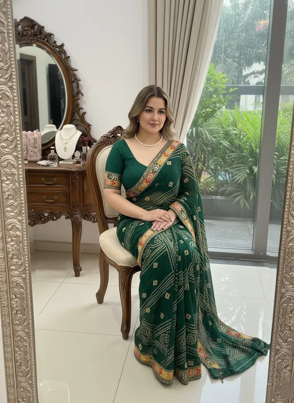 Green_Saiyara_Bandhej_Sarees_For_Women