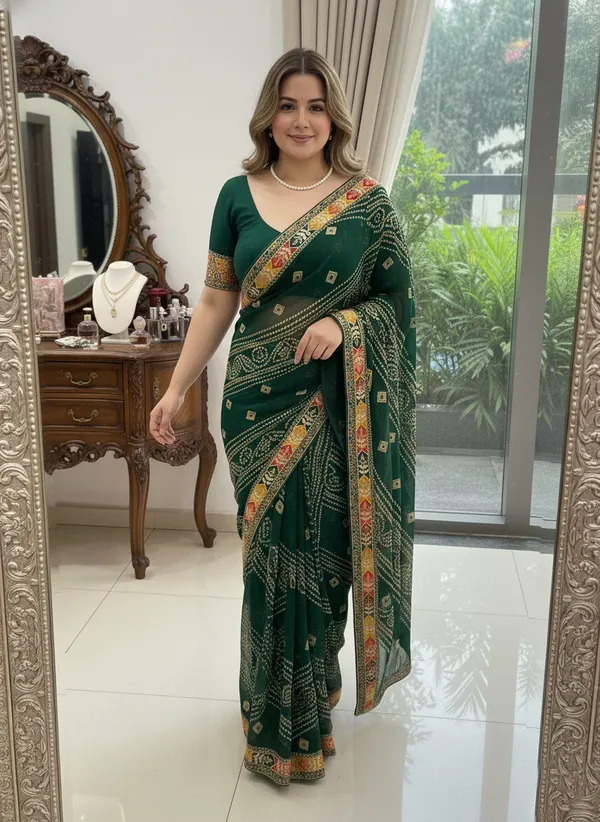 Green_Saiyara_Bandhej_Sarees_For_Women