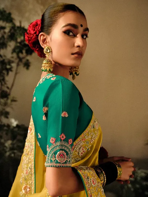 Yellow_Premium_Soft_Chinon_Silk_Saree_For_Women