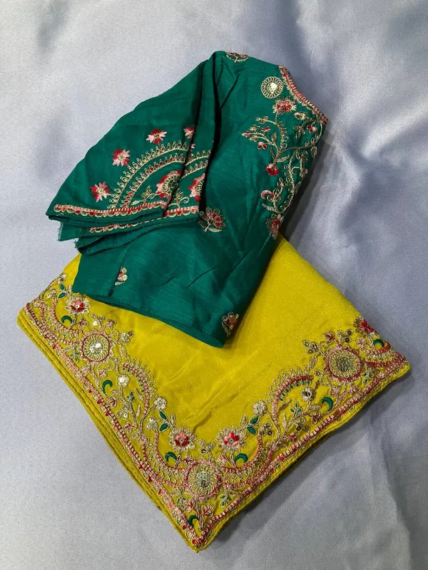 Yellow_Premium_Soft_Chinon_Silk_Saree_For_Women