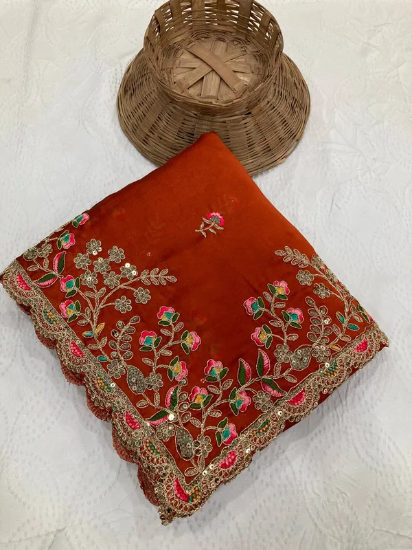 Orange_Party_Wear_Soft_Rangoli_Silk_Saree_For_Women