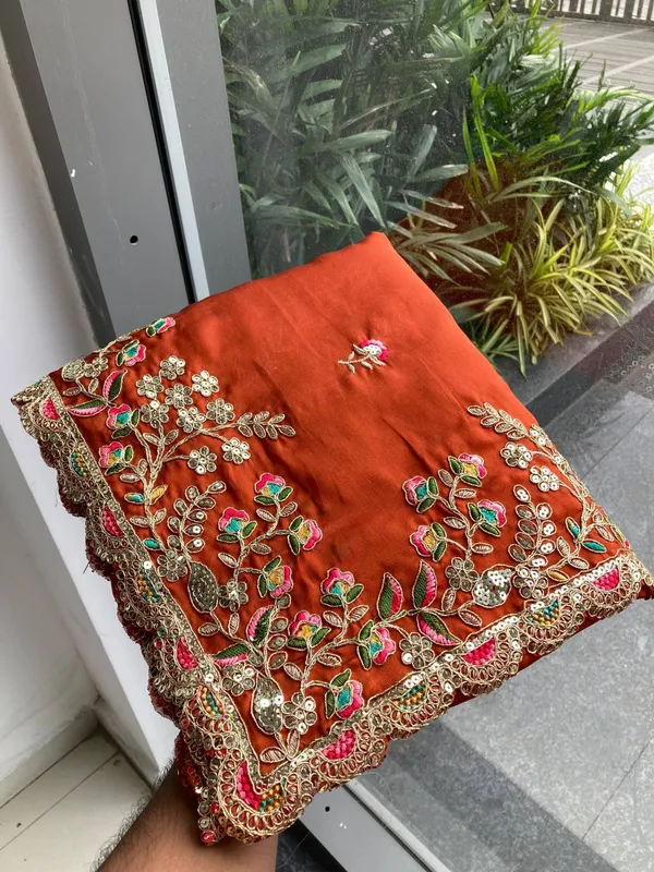 Orange_Party_Wear_Soft_Rangoli_Silk_Saree_For_Women