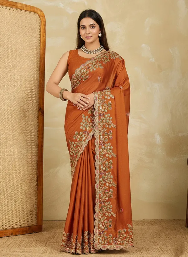 Orange_Party_Wear_Soft_Rangoli_Silk_Saree_For_Women