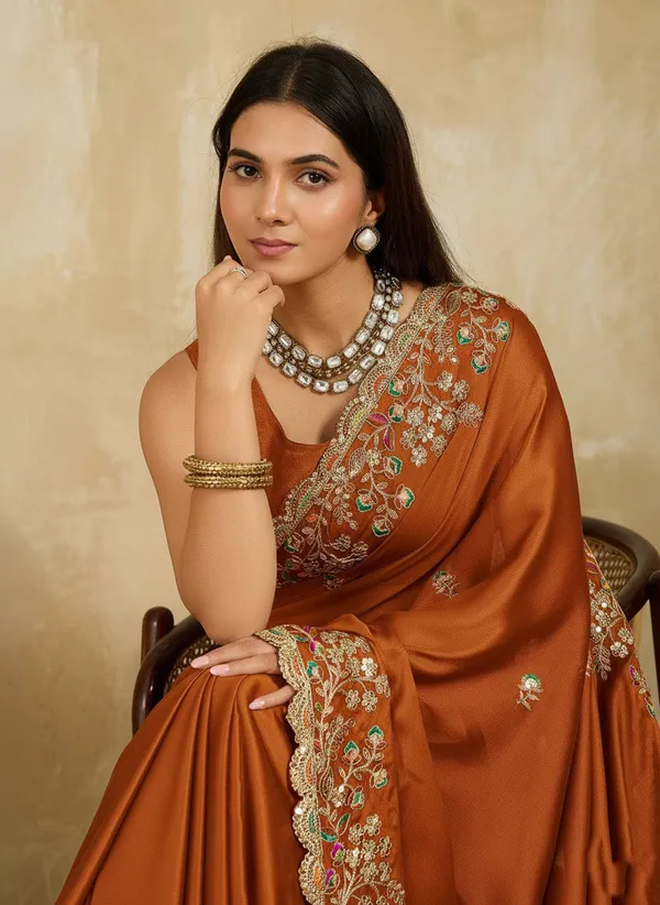 Orange_Party_Wear_Soft_Rangoli_Silk_Saree_For_Women