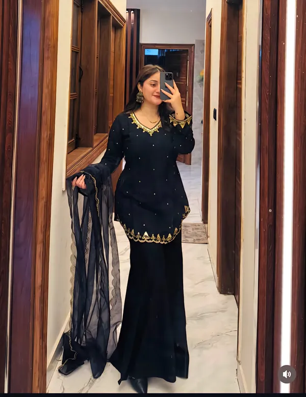 Black_Embroidered_Kurta_Palazzo_Set_with_Dupatta