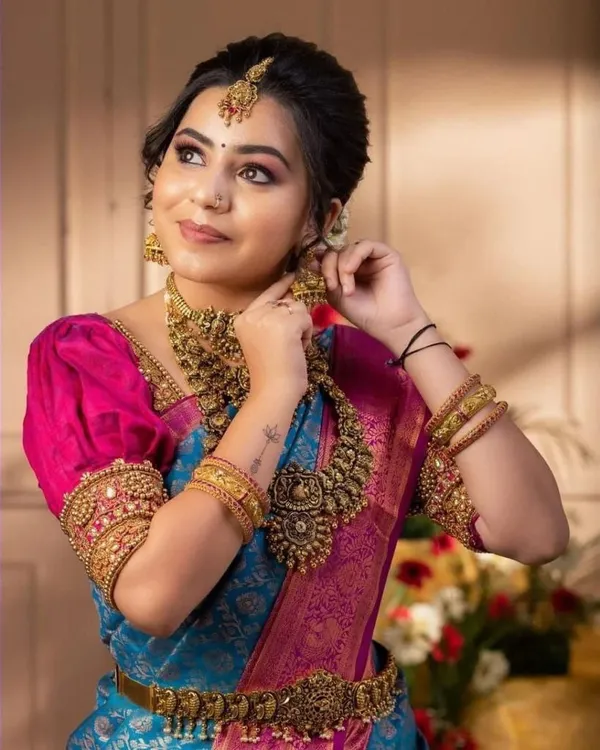 Pink_and_Blue_Kanjivaram_Silk_Saree_|_Soft_Litchi_Silk_|_Jacquard_Work
