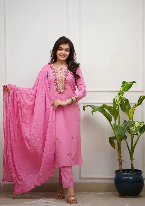 Designer_Pink_Embroidered_Kurta_Set_with_Dupatta_|_Elegant_Ethnic_Wear_for_Women