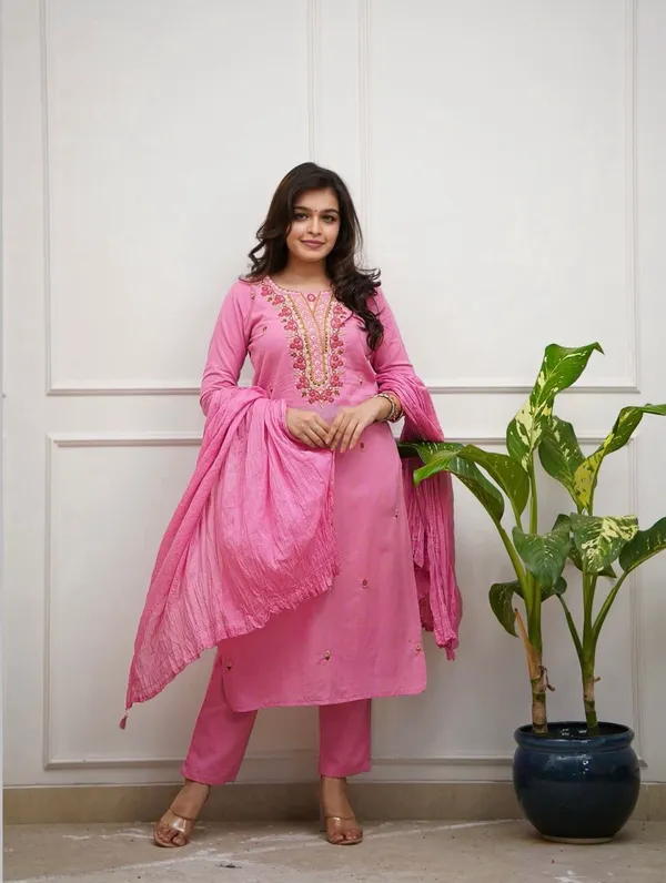 Designer_Pink_Embroidered_Kurta_Set_with_Dupatta_|_Elegant_Ethnic_Wear_for_Women
