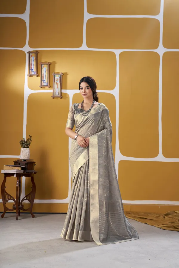 Classic_Taupe_Grey_Zari_Weaving_Linen_Cotton_Silk_Saree_–_Premium_Ethnic_Wear