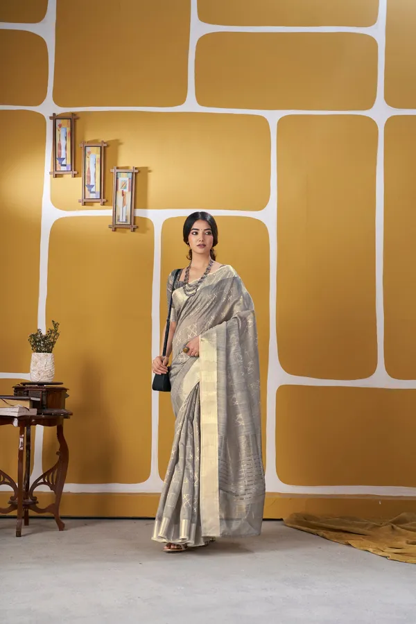 Classic_Taupe_Grey_Zari_Weaving_Linen_Cotton_Silk_Saree_–_Premium_Ethnic_Wear