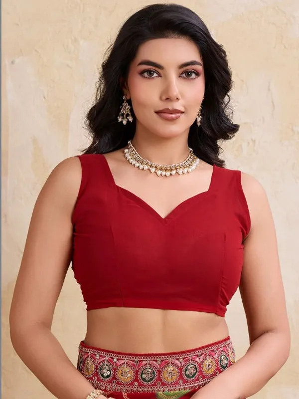 Crimson_Rajwadi_Red_–_Devki3_Bandhej_Wedding_Georgette_Saree