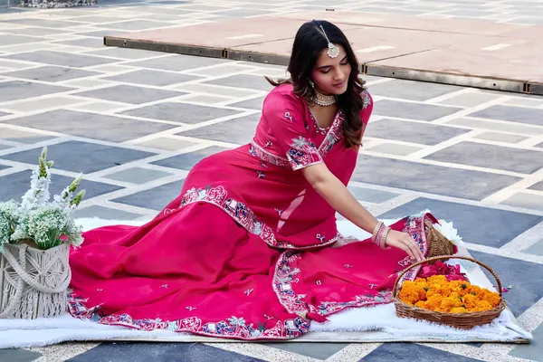 Designer_Rani_Pink_Embroidered_Satin_Chiffon_Saree_–_Wedding_&_Festive_Wear