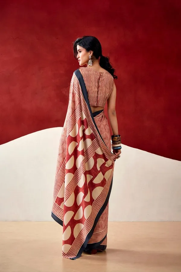 Designer_Rust_Red_Japan_Satin_Saree_with_Digital_Print_&_Contrast_Black_Border