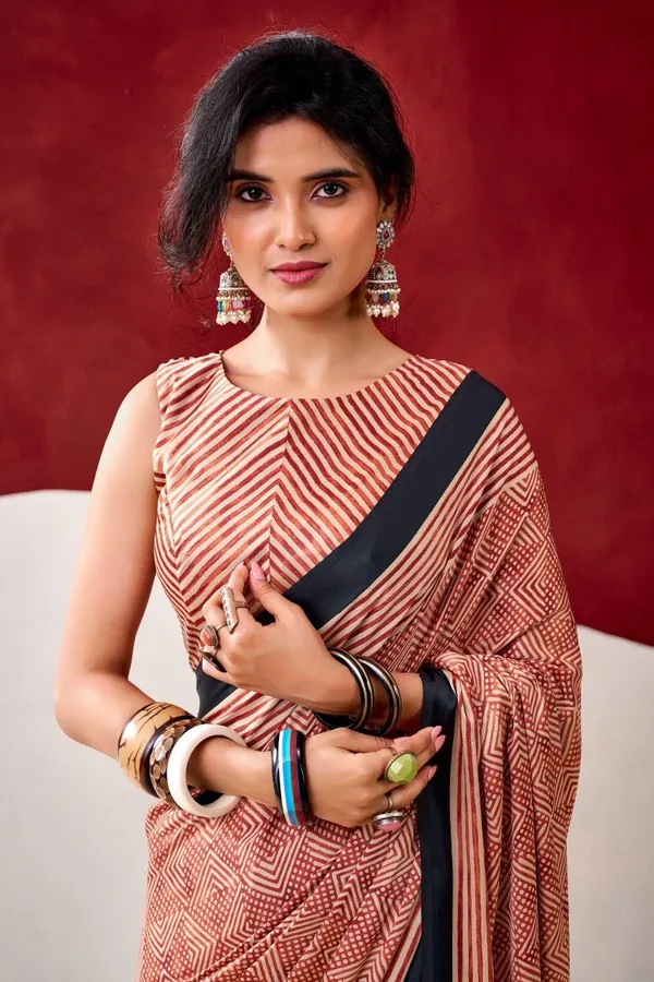 Designer_Rust_Red_Japan_Satin_Saree_with_Digital_Print_&_Contrast_Black_Border