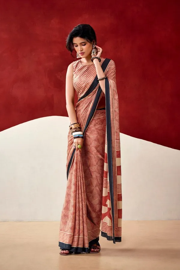 Designer_Rust_Red_Japan_Satin_Saree_with_Digital_Print_&_Contrast_Black_Border