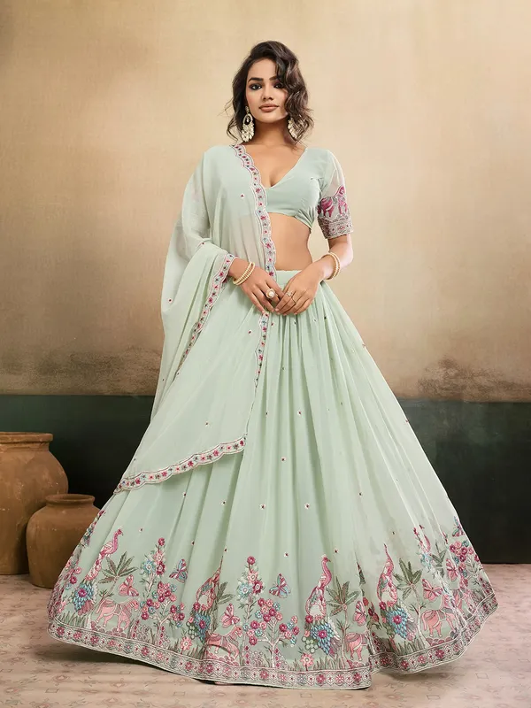 Elegant_Mint_Green_Forest_Embroidered_Star_Georgette_Lehenga_Choli_with_Dupatta