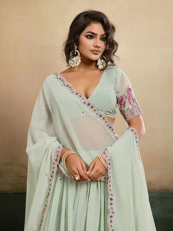 Elegant_Mint_Green_Forest_Embroidered_Star_Georgette_Lehenga_Choli_with_Dupatta