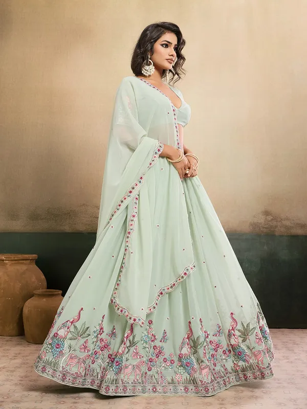 Elegant_Mint_Green_Forest_Embroidered_Star_Georgette_Lehenga_Choli_with_Dupatta