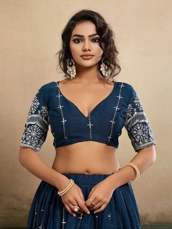 Elegant_Navy_Blue_Embroidered_Star_Georgette_Lehenga_Choli_with_Designer_Dupatta