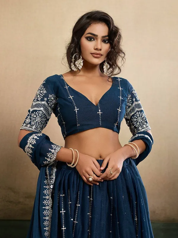 Elegant_Navy_Blue_Embroidered_Star_Georgette_Lehenga_Choli_with_Designer_Dupatta