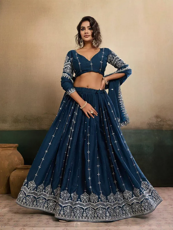 Elegant_Navy_Blue_Embroidered_Star_Georgette_Lehenga_Choli_with_Designer_Dupatta