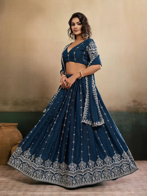Elegant_Navy_Blue_Embroidered_Star_Georgette_Lehenga_Choli_with_Designer_Dupatta
