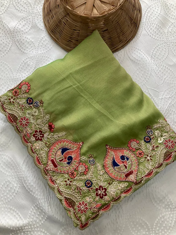Elegant_Olive_Pistachio_Green_Party_Wear_Soft_Rangoli_Silk_Saree