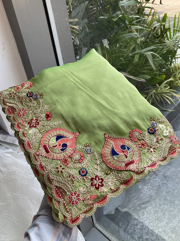 Elegant_Olive_Pistachio_Green_Party_Wear_Soft_Rangoli_Silk_Saree