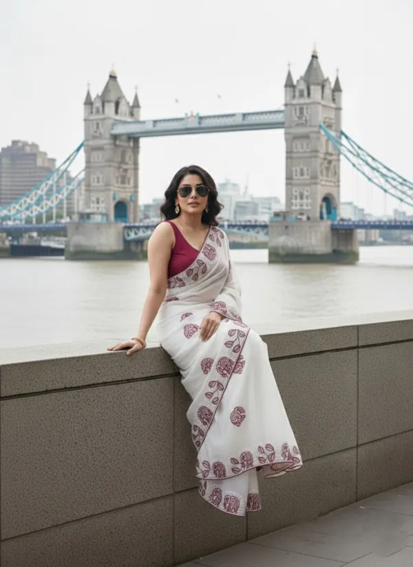 Elegant_Pearl_White_Party_Wear_Fendy_Chiffon_Saree_with_Wine_Embroidery