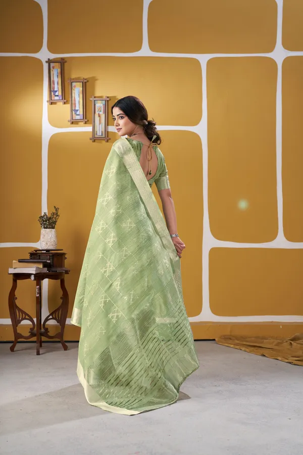Elegant_Pista_Green_Zari_Weaving_Linen_Cotton_Silk_Saree_–_Festive_&_Ethnic_Wear