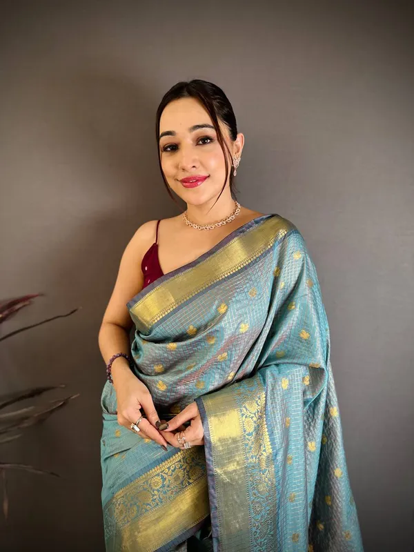 Elegant_Sky_Blue_Banarasi_Tissue_Silk_Saree_with_Zari_Butti_&_Rich_Border
