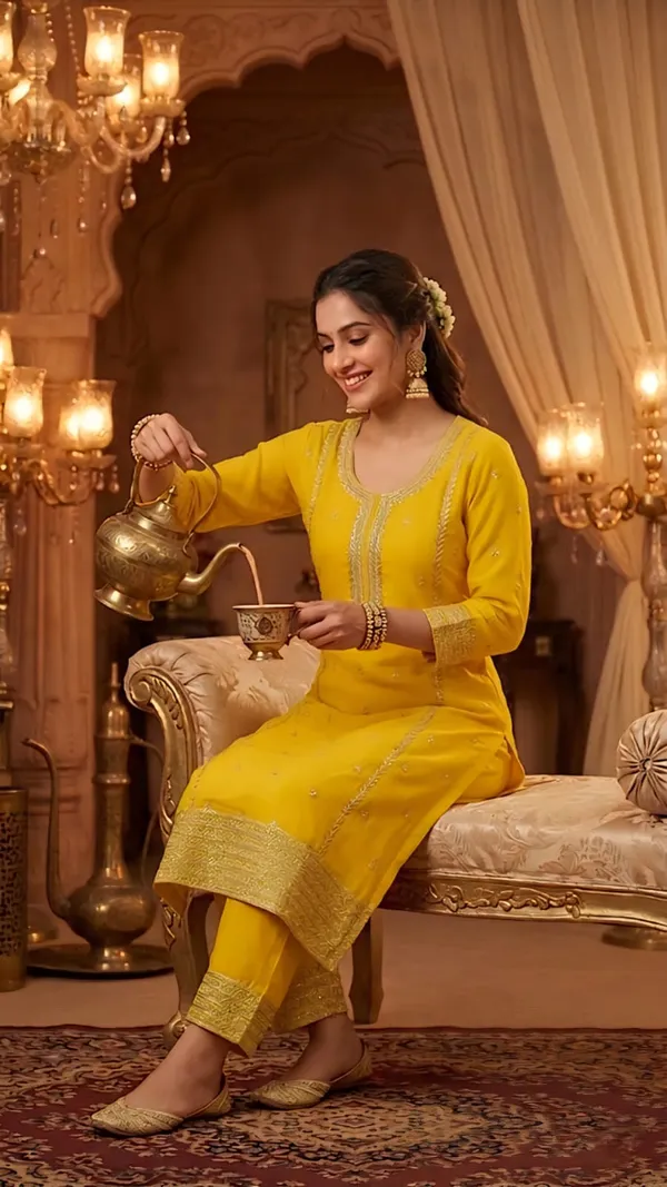 Elegant_Sunshine_Yellow_Embroidered_Kurti_Pant_Set_for_Festive_&_Ethnic_Wear
