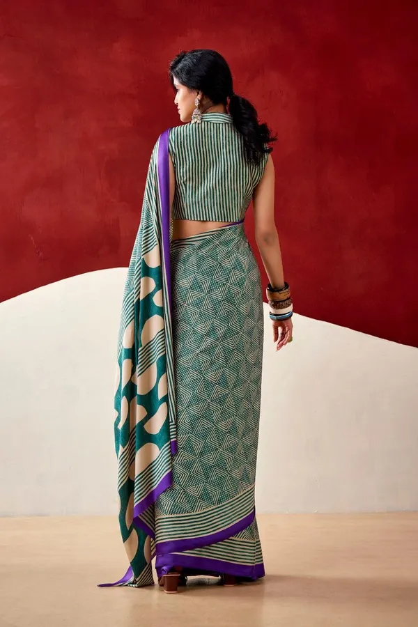 Elegant_Teal_Japan_Satin_Saree_with_Digital_Print_&_Designer_Border