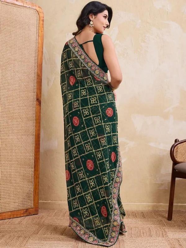 Emerald_Rajwadi_Green_–_Devki3_Bandhej_Wedding_Georgette_Saree