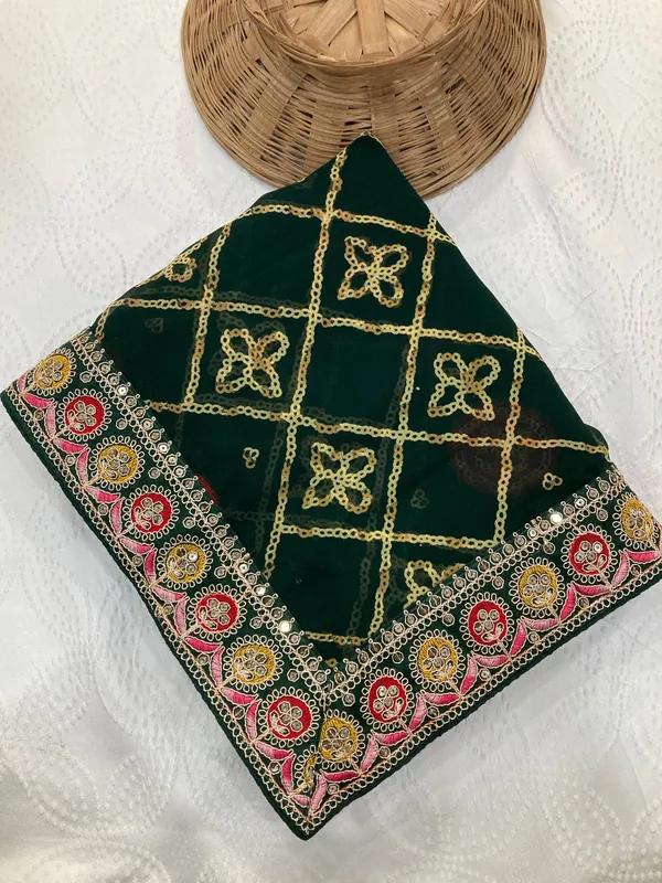 Emerald_Rajwadi_Green_–_Devki3_Bandhej_Wedding_Georgette_Saree